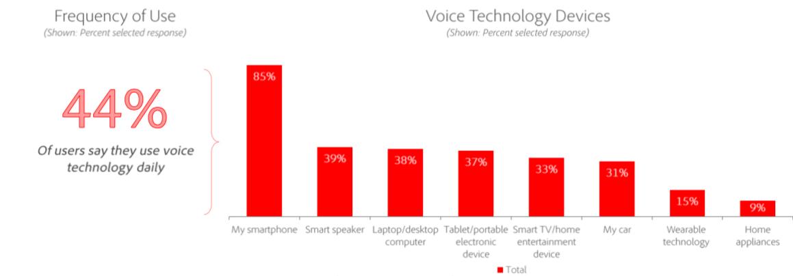 Voice search on devices