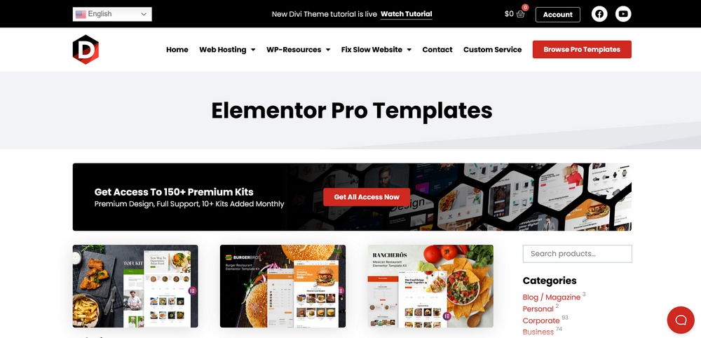 Elementor Templates by darrel wilson