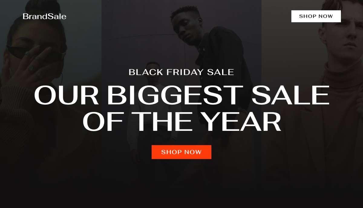 Black friday landing page template