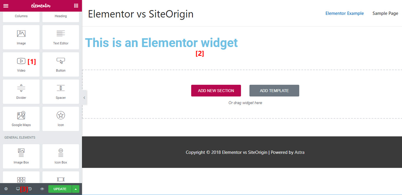 Elementor interface image