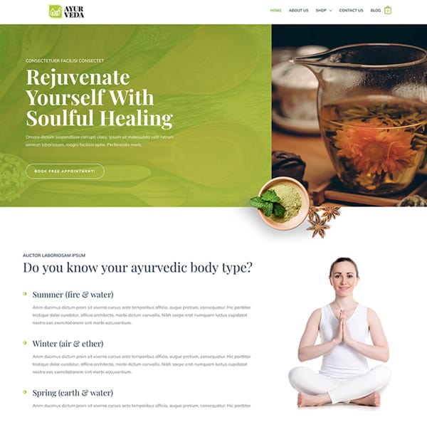 Ayurveda website demo