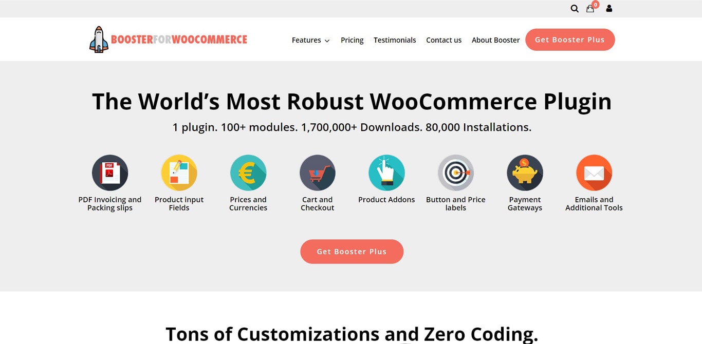 Booster for woocommerce plugin site image