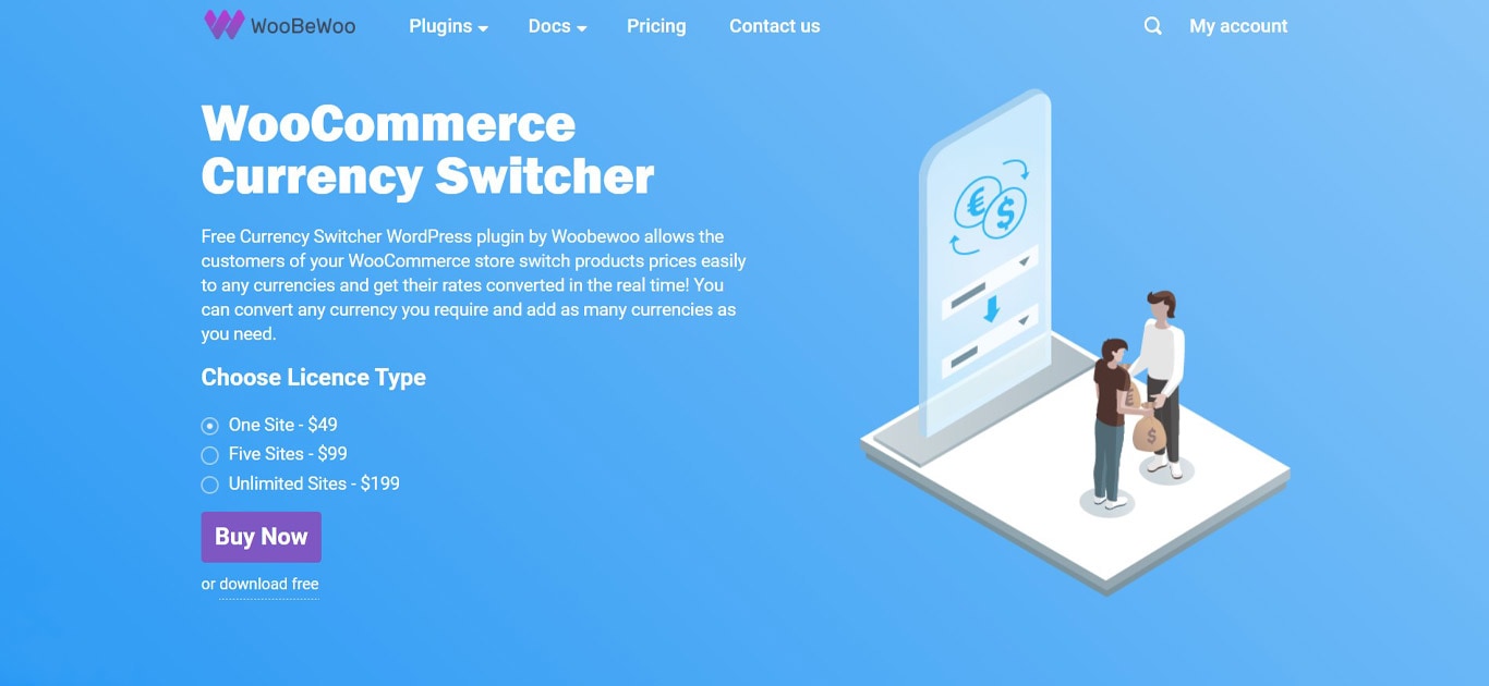 WooCommerce currency switcher plugin