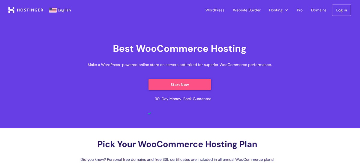 hostinger WooCommerce hosting