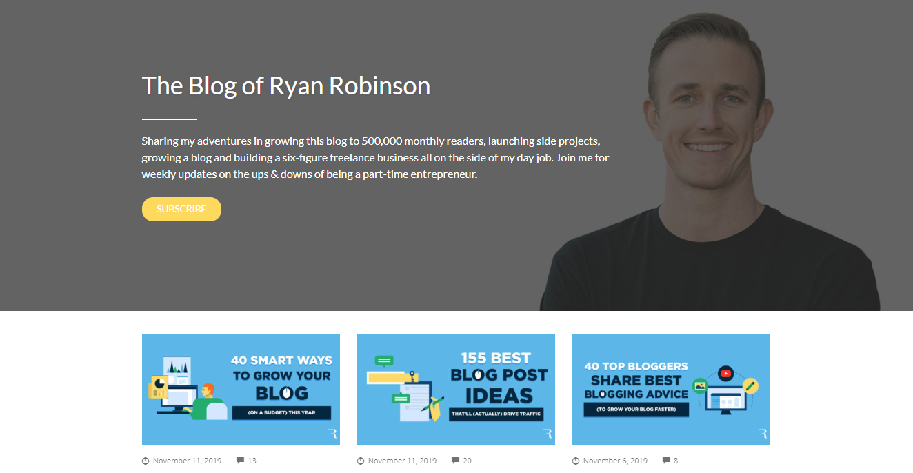 Blog page of Ryan Robinson