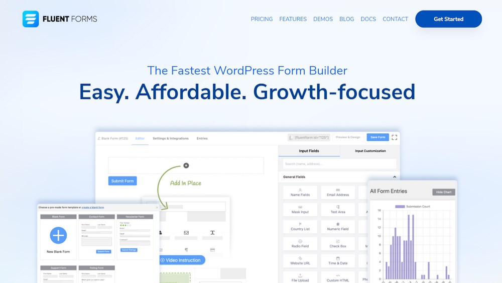 Fluent Forms Homepage