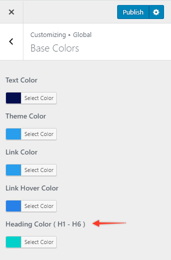 Astra 2.2 global colors