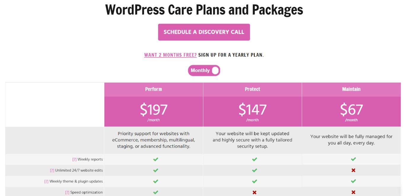 recurring revenue wpbuffs wordpress care plans