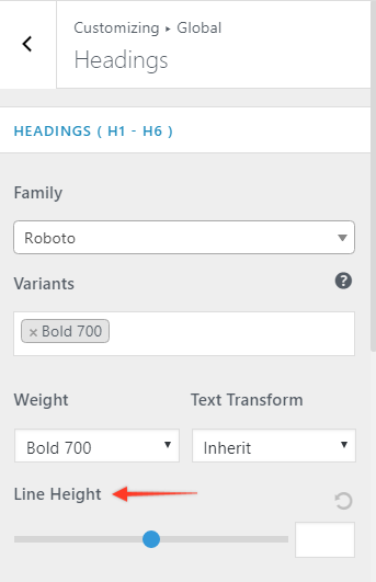 Astra 2.2 Global Line Height