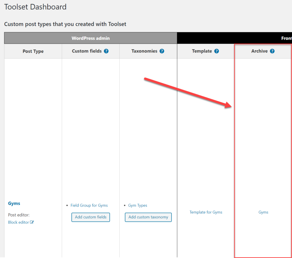 create archive column