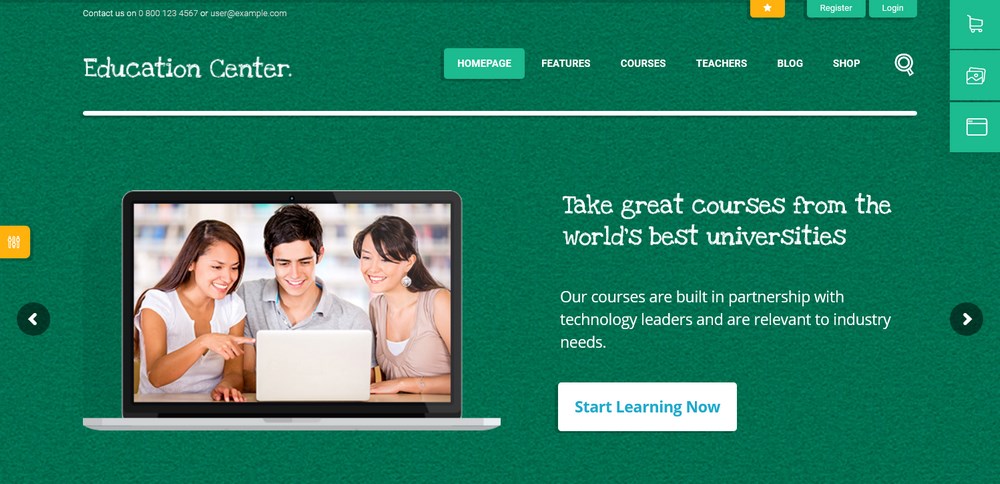 Education Center LMS theme