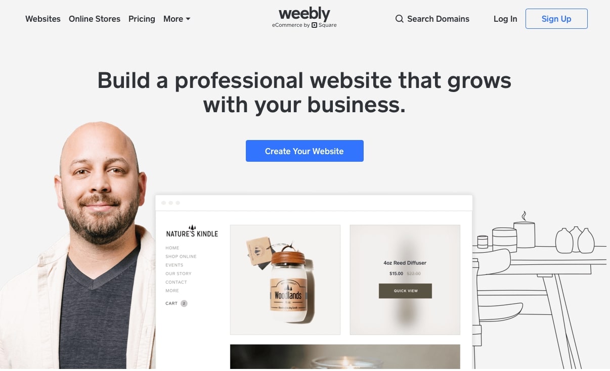 Weebly homepage