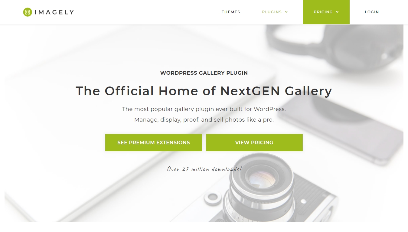 NextGEN Gallery homepage screenshot