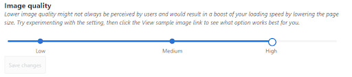 Change image quality settings to get different results