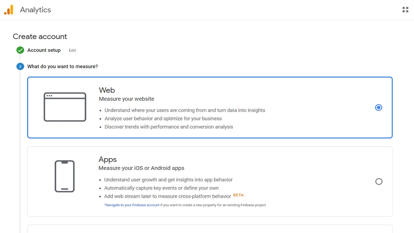 Set up measure in Analytics