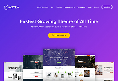 Astra Home page