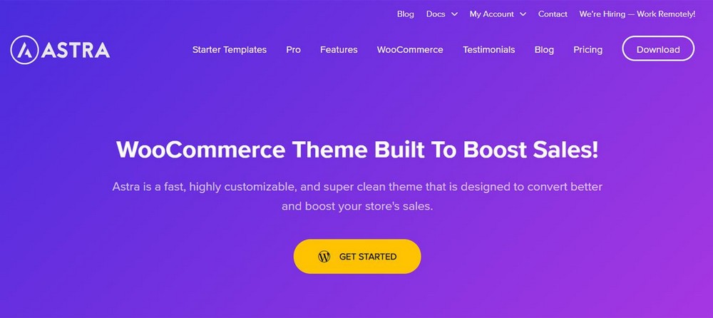 Astra with WooCommerce image