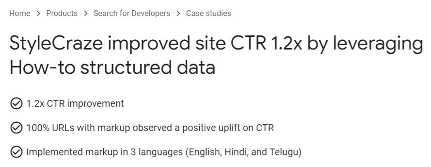 Case study by StyleCraze on Schema Markup