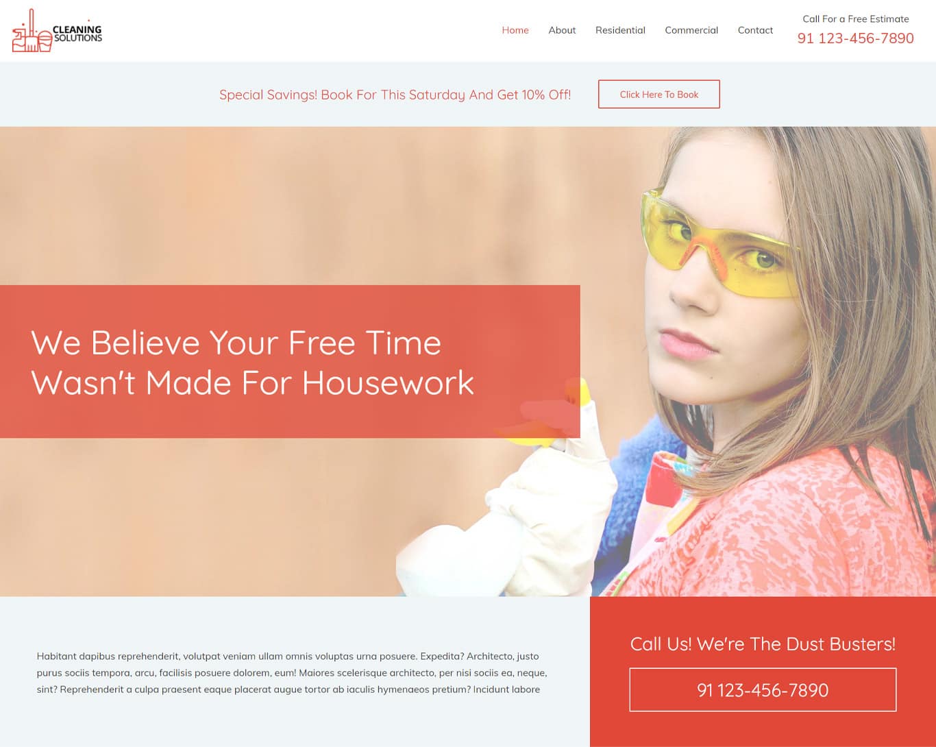 Cleaning services brizy template