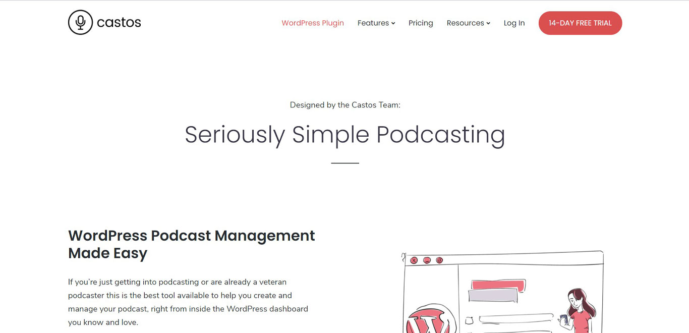 Seriously simple podcasting plugin image