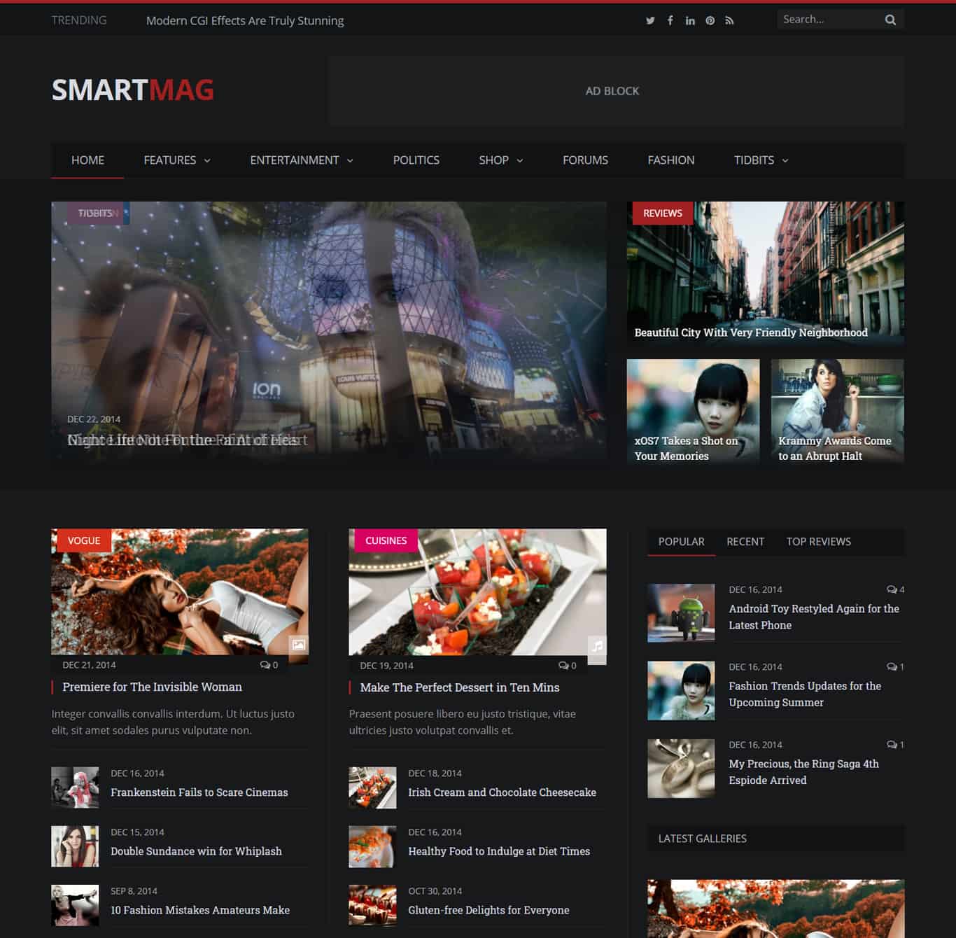 Smartmag theme demo