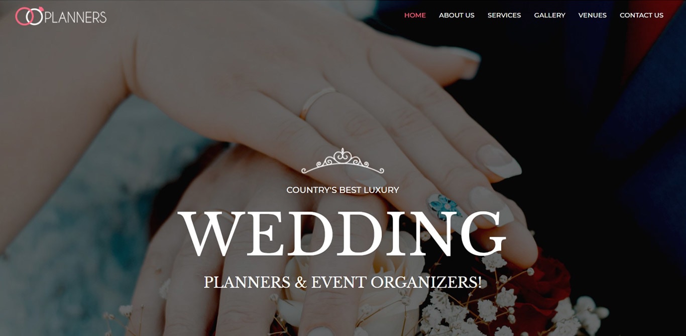 Wedding planner brizy template