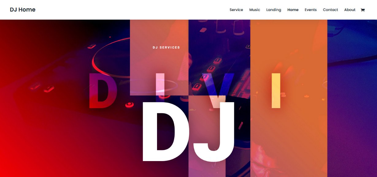 DJ Home Divi website