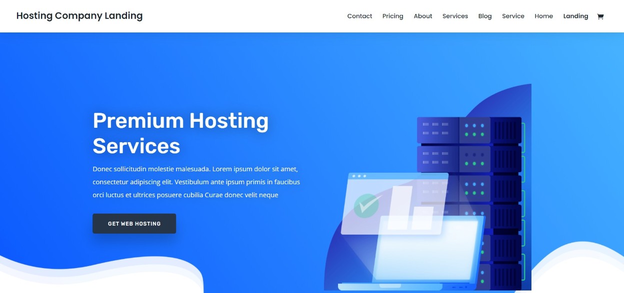 Divi hosting responsive wordpress theme