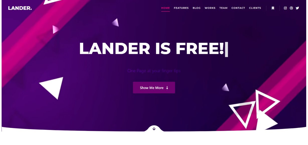 Lander wordpress theme demo