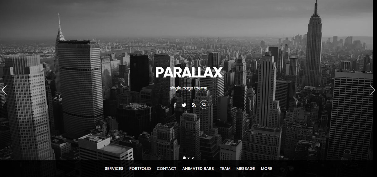 Parallax single page theme