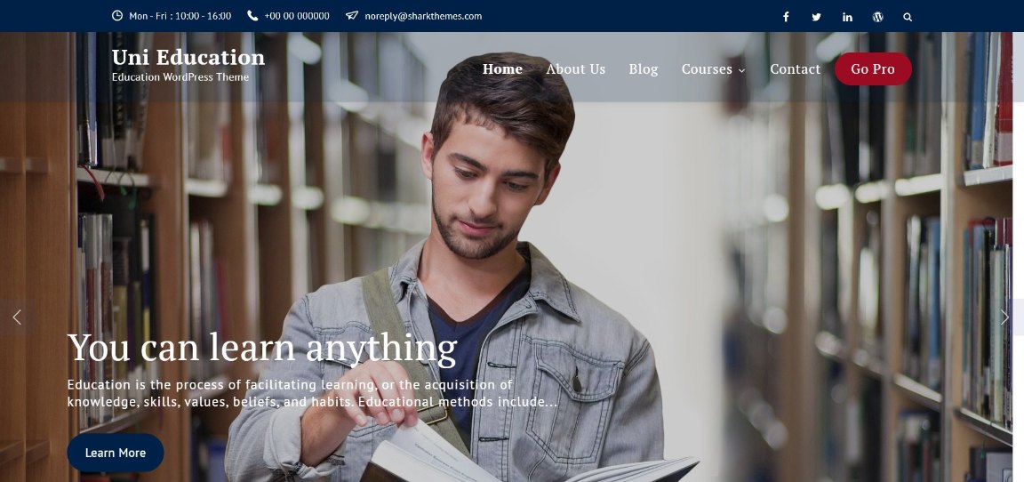 Uni Education Education WordPress Theme demo