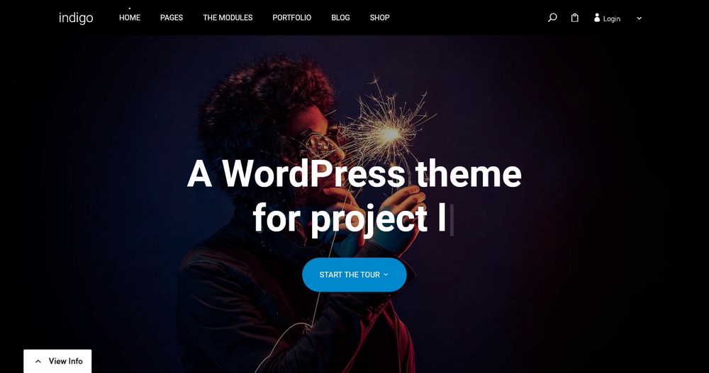 indigo WordPress demo site