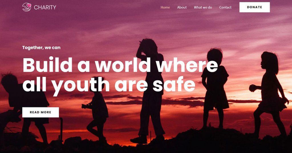 Astra Charity website template