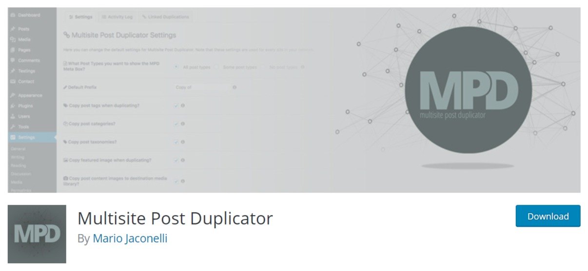 Multisite Post Duplicator WordPress plugin