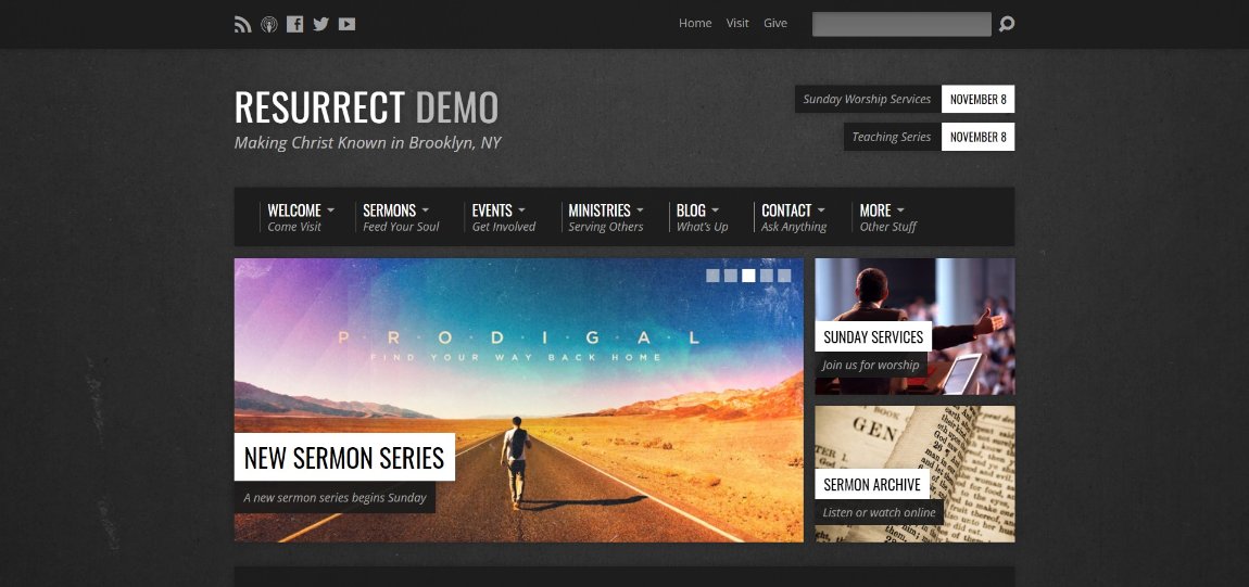 Resurrect wordpress theme