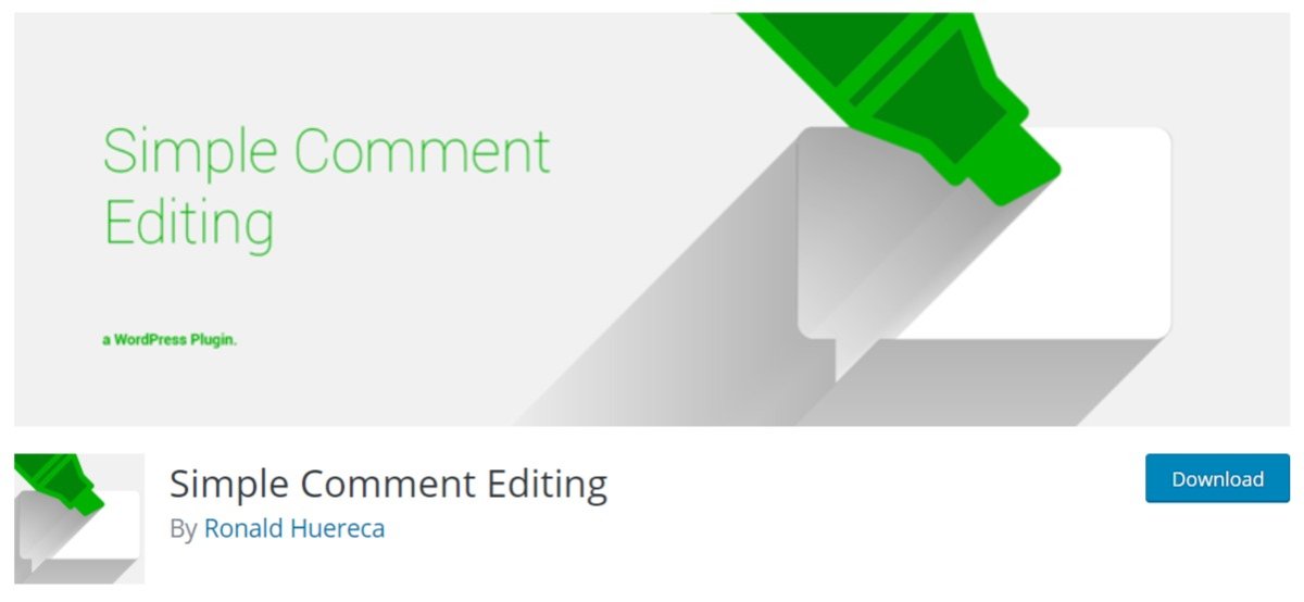 Simple Comment Editing wordpress plugin