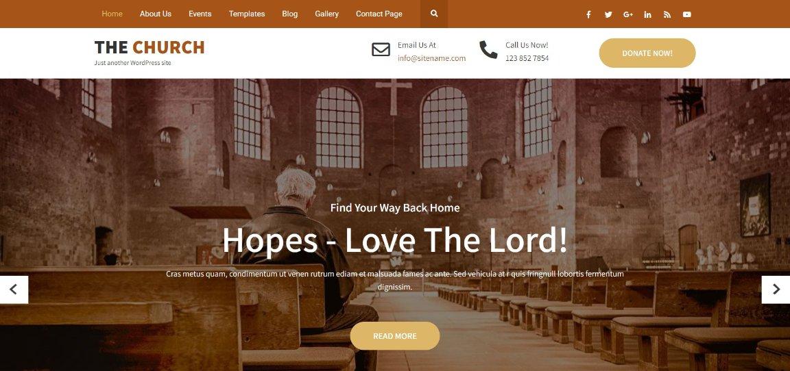 The Church wordpress church theme