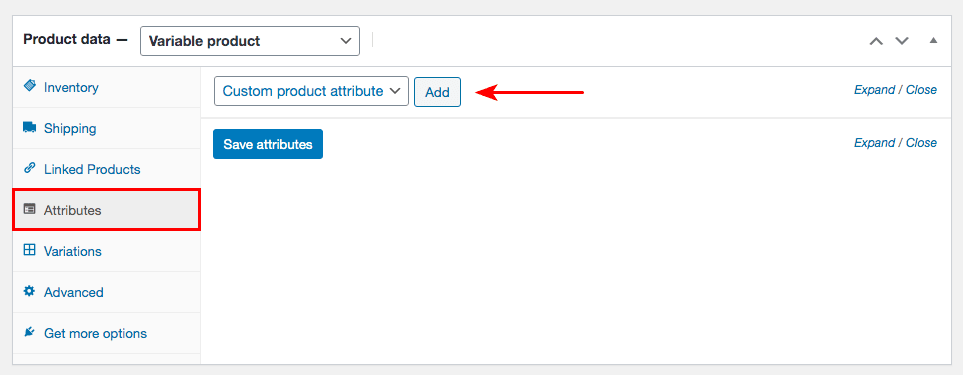 woocommerce custom product attributes