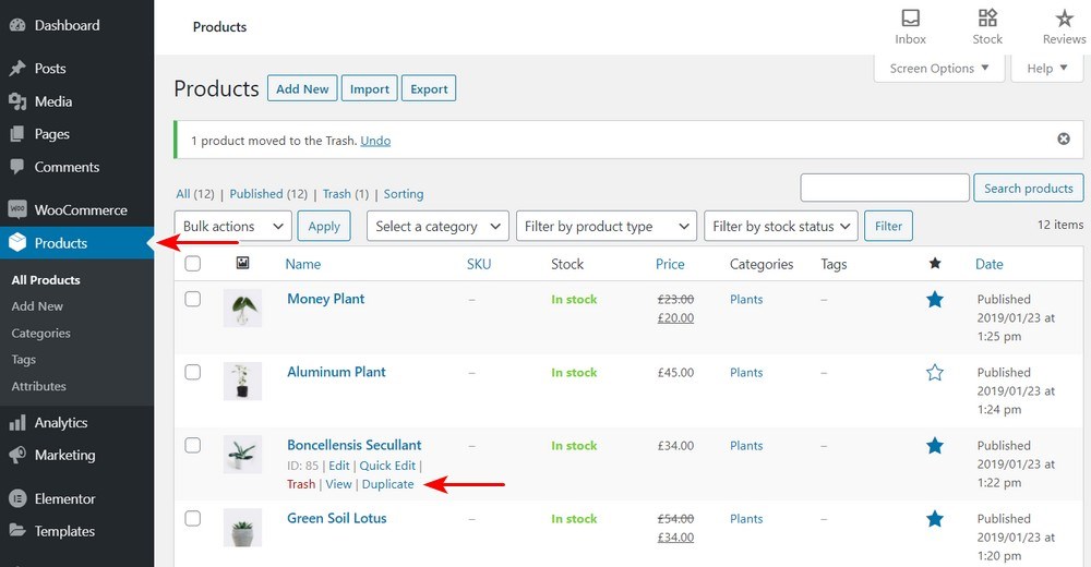 Duplicate product in WooCommerce