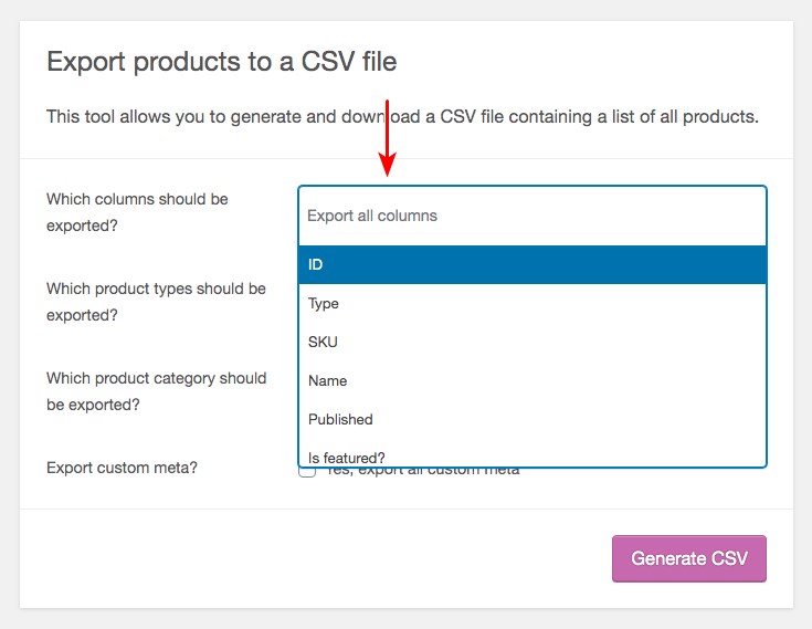 Export WooCommerce product using ID