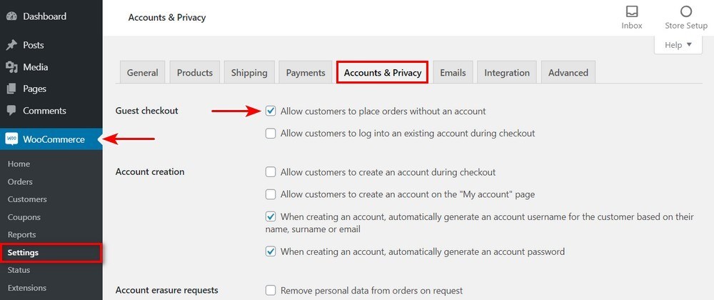 WooCommerce Guest Checkout