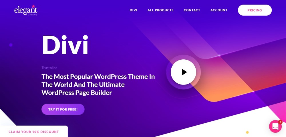 Divi homepage