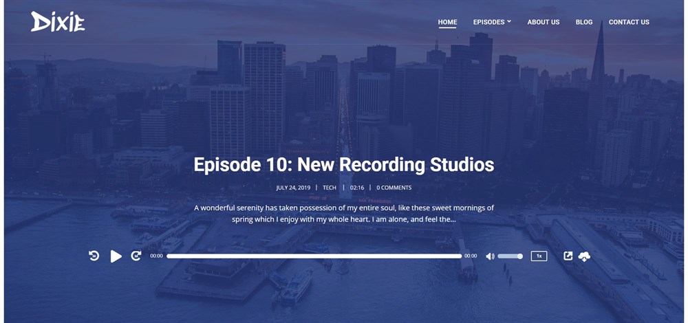 Dixie WordPress Theme demo site