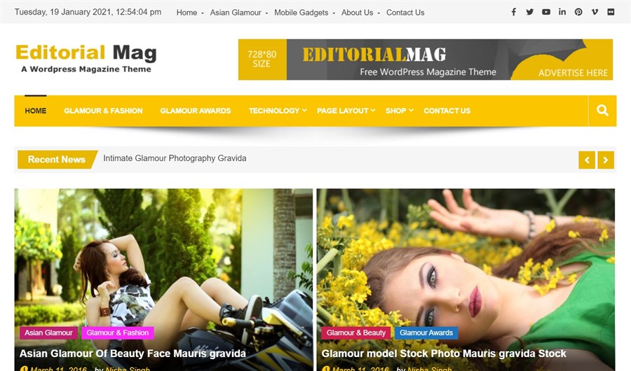 EditorialMag A WordPress Magazine Themes demo