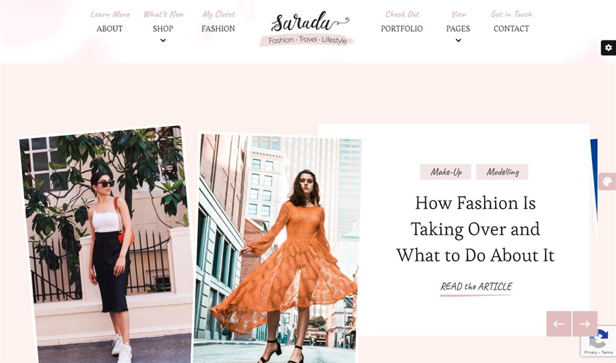 Sarada WordPress theme demo