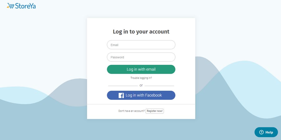 StoreyYa login page