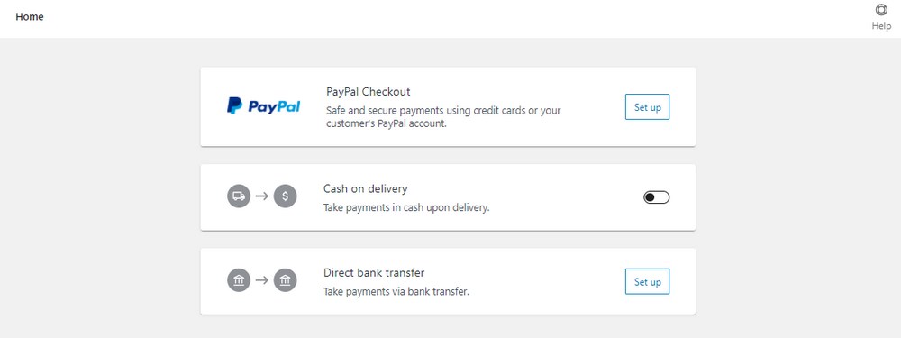 WooCommerce Payment methods