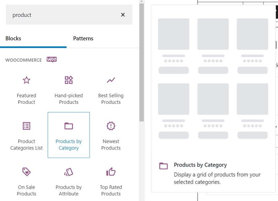 WooCommerce product blocks