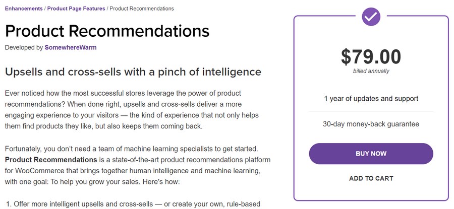 WooCommerce product recommendations plugin