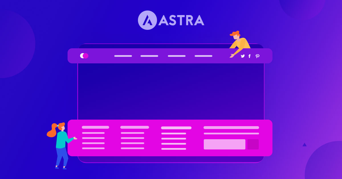 Astra header footer image